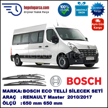 RENAULT Master  02.2010--> 650 / 650 mm. BOSCH Telli Silecek 2'li Takım