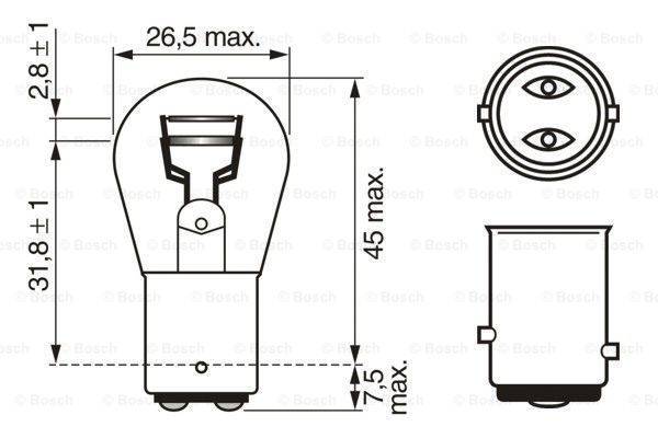 Ampul - Longlife Daytime - 12 V - P21/5W - 21/5 W  BAY15d Tekli raf ambalajı