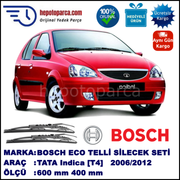 TATA Indica [T4] 11.06-... 600 / 400 mm. BOSCH ECO Telli Silecek 2'li Takım