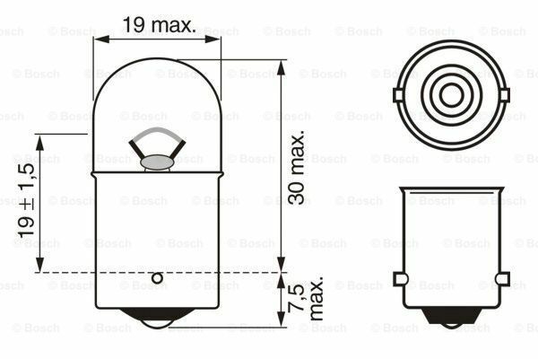 Ampul - Longlife Daytime - 12 V - R10W - 10 W - BA BA15s Tekli raf ambalajı