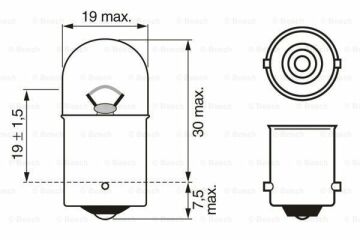 Ampul - Longlife Daytime - 12 V - R10W - 10 W - BA BA15s Tekli raf ambalajı