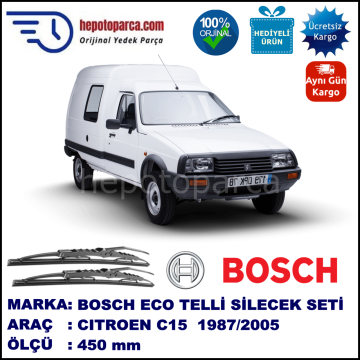 CITROEN C 15  07.87-12.05 450 /  mm. BOSCH ECO Telli Silecek 1 Adet