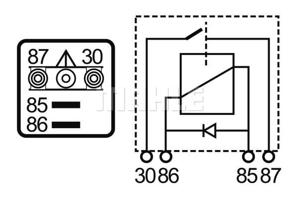 RP/120-12D NORMALLY OPEN RELAY with bracket -12 V  PASS. CARS / CARAV UNIVERSAL