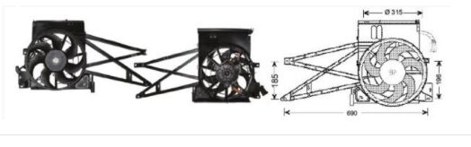 RFM2160 FAN MOTORU 12V VECTRA B96-->2000 KLM.SIZ