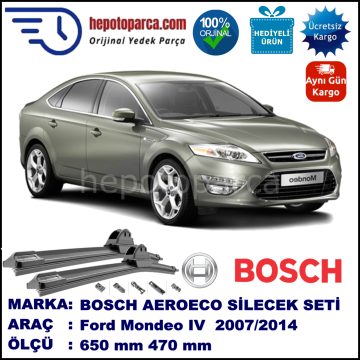 FORD Mondeo IV [07] 02.2007-..., 650 / 470 mm. BOSCH AEROECO Aparatlı Muz Silecek