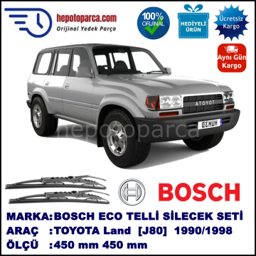 TOYOTA Land Cruiser [J8] 01.90-01.98 450 / 450 mm. BOSCH ECO Telli Silecek 2'li Takım