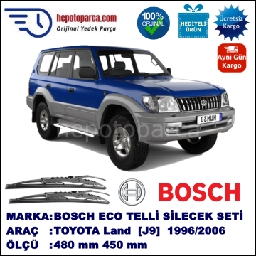 TOYOTA Land Cruiser [J9] 04.96-12.06 480 / 450 mm. BOSCH ECO Telli Silecek 2'li Takım