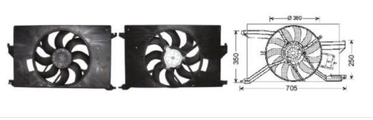 RFM2155 FAN MOTORU 12V.VECTRA C 1.6 ÇERÇEVELİ