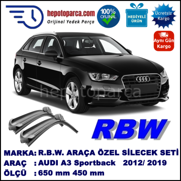 AUDI  A3 HB / SPORTBACK MUZ SİLECEK TAKIMI RBW ARACA ÖZEL  (2012→)