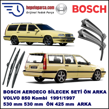 VOLVO 850 Kombi  09,1991-07,1997 Bosch Aeroeco Ön ve Arka Silecek Takımı