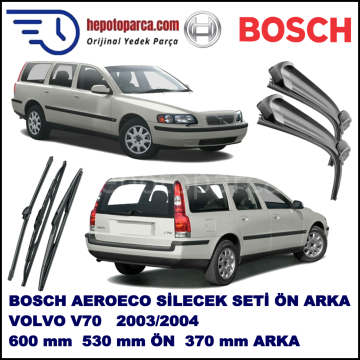 VOLVO V70 II  08,2003-07,2004 Bosch Aeroeco Ön ve Arka Silecek Takımı