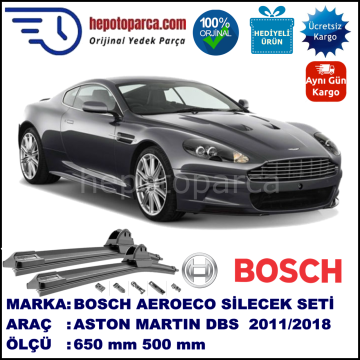 ASTON MARTIN DBS Vantage, Volante  07.2011-..., 650 / 500 mm. BOSCH AEROECO Aparatlı Muz Silecek