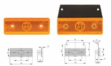 FARPLAS-4-600077 SİDE MARKER LAMBA LEDLİ AYAKLI SARI