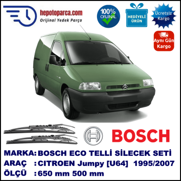 CITROEN Jumpy [U64] 10.95-01.07 650 / 500 mm. BOSCH ECO Telli Silecek 2'li Takım