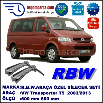 VOLKSWAGEN TRANSPORTER T5 MUZ SİLECEK TAKIMI RBW ARACA ÖZEL (2003-2013)