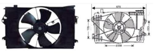 RFM1730 FAN MOTORU TOYOTA COROLLA 1998-2002 CIFTLI