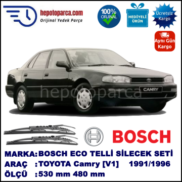 TOYOTA Camry [V1] 06.91-08.96 530 / 480 mm. BOSCH ECO Telli Silecek 2'li Takım
