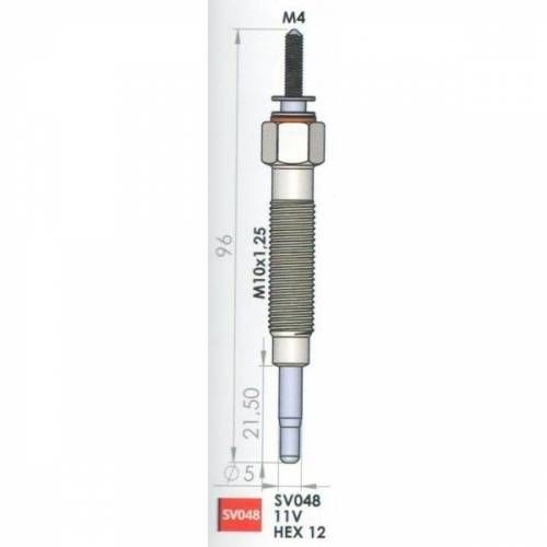 BUJİ PU/SX 94  KIZDIRMA BUJİSİ  RENAULT KANGO DİZEL 11V