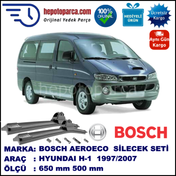 HYUNDAI H-1  10.1997-05.2007, 650 / 500 mm. BOSCH AEROECO Aparatlı Muz Silecek