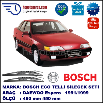 DAEWOO Espero [KLEJ] 09.91-10.99 450 / 450 mm. BOSCH ECO Telli Silecek 2'li Takım