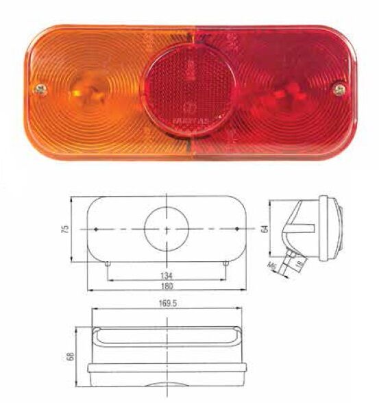 FARPLAS-7-2500035 MF STOP CAMI -SAĞ  KÖŞELİ YM                       MASSEY FERGUSON