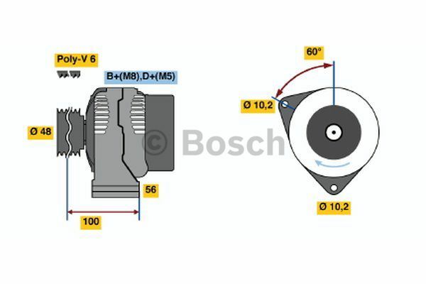 AlternatörMERCEDES-BENZ C-Klasse; E-Klasse; 124-Serie MB A0091544202; MB 00915