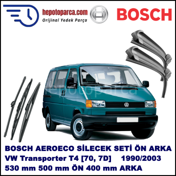 VW Transporter T4 [70, 7D] 09,1990-06,2003 Bosch Aeroeco Ön ve Arka Silecek Takımı