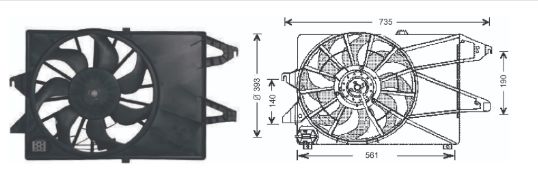 RFM1850 FAN MOTORU FORD MONDEO 2.0