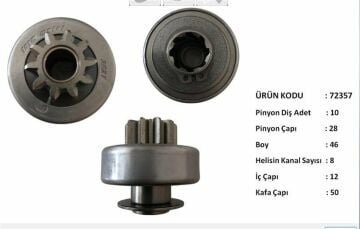 72357 MARŞ DİŞLİSİ DOBLO OPEL 1,3 GÜÇLEN.10 DİŞ