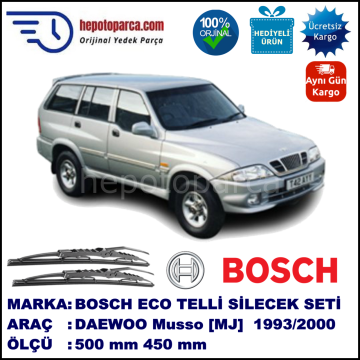 DAEWOO Musso [MJ] 07.93-12.00 500 / 450 mm. BOSCH ECO Telli Silecek 2'li Takım