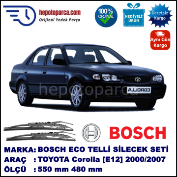 TOYOTA Corolla [E12] 08.00-12.07 550 / 480 mm. BOSCH ECO Telli Silecek 2'li Takım