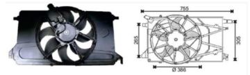 RFM1870 FAN MOTORU FORD FOCUS 1,6I-1,6TI 2003-2007