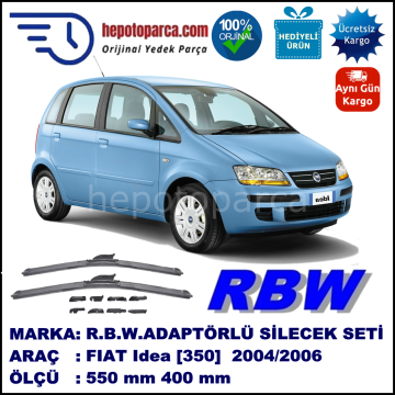 FIAT Idea [350] 01.2004-12.2005, 550 / 400 mm.  RBW  ADAPTÖRLÜ MUZ SİLECEK SETİ
