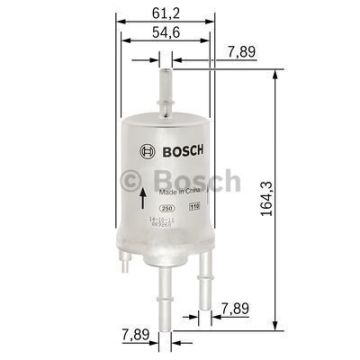 SKODA Fabia 1.2 08.2002 - 05.2004 BOSCH BENZİN FİLTRESİ