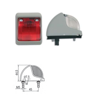 3018-M002-M004 GABARİ LAMBASI KIRMIZI/MAVİ LENS