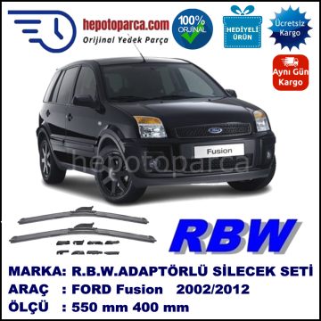 FORD Fusion [02/05] 10.2002-06.2012, 550 / 400 mm.  RBW  ADAPTÖRLÜ MUZ SİLECEK SETİ