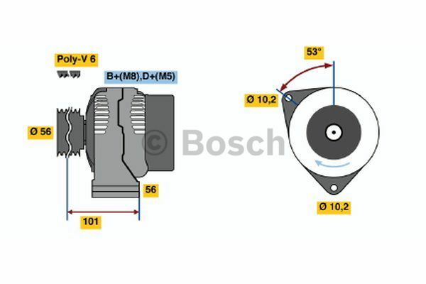 AlternatörMERCEDES-BENZ SLK-Klasse MB A0091547602; MB 00915