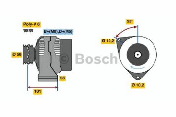 AlternatörMERCEDES-BENZ SLK-Klasse MB A0091547602; MB 00915