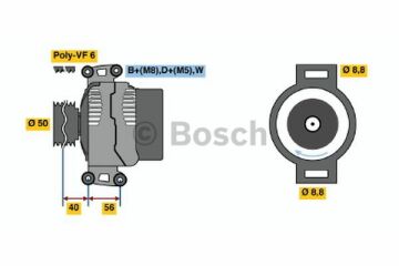 AlternatörMERCEDES-BENZ C-Klasse; Vito; V-Klasse MB A0101549502; MB A0101