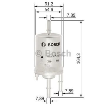 VW (VOLKSWAGEN) Polo 1.4 GTI 05.2010 - 09.2012 BOSCH BENZİN FİLTRESİ