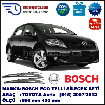 TOYOTA Auris [E15, NMT, SB1] 02.07-10.12 650 / 400 mm. BOSCH ECO Telli Silecek 2'li Takım