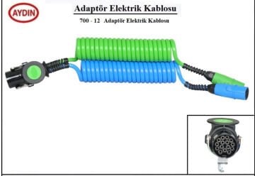ADAPTÖR ELEKTRİK KABLOSU ÇİFT KABLO 12 UÇLU FARKLI