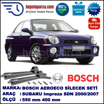 SUBARU Impreza Sedan [GD, GG] 10.2000-06.2007, 550 / 400 mm. BOSCH AEROECO Aparatlı Muz Silecek