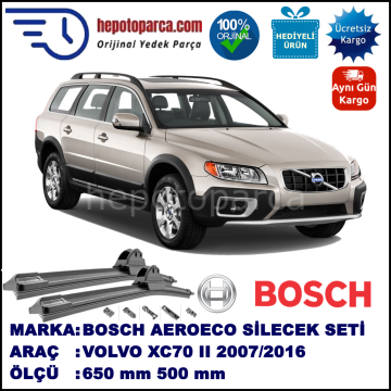 VOLVO XC70 II  08.2007-..., 650 / 500 mm. BOSCH AEROECO Aparatlı Muz Silecek