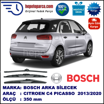 CITROEN C4 Picasso [B78] 350 mm 05.2013-... BOSCH Arka Silecek