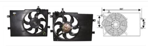 RFM1662 FAN MOTORU 12V.DOBLO/PALIO/SIENA 1.4