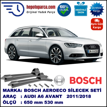 AUDI A6 Avant [4G5; C7] 05.2011-..., 650 / 530 mm. BOSCH AEROECO Aparatlı Muz Silecek