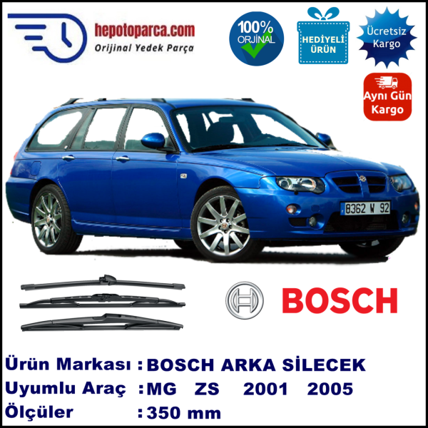 MG ZT-Tourer  350 mm 10.2001-05.2005 BOSCH Arka Silecek