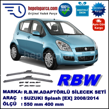 SUZUKI Splash [EX] 01.2008-..., 550 / 400 mm.  RBW  ADAPTÖRLÜ MUZ SİLECEK SETİ