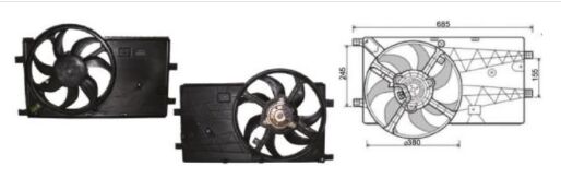 RFM1664 FAN MOTORU 12V.FIORINO BIBPER NEMO